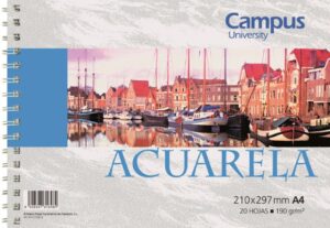 BLOC DIB.ACUARELA CAMPUS A4 20H.190gr.