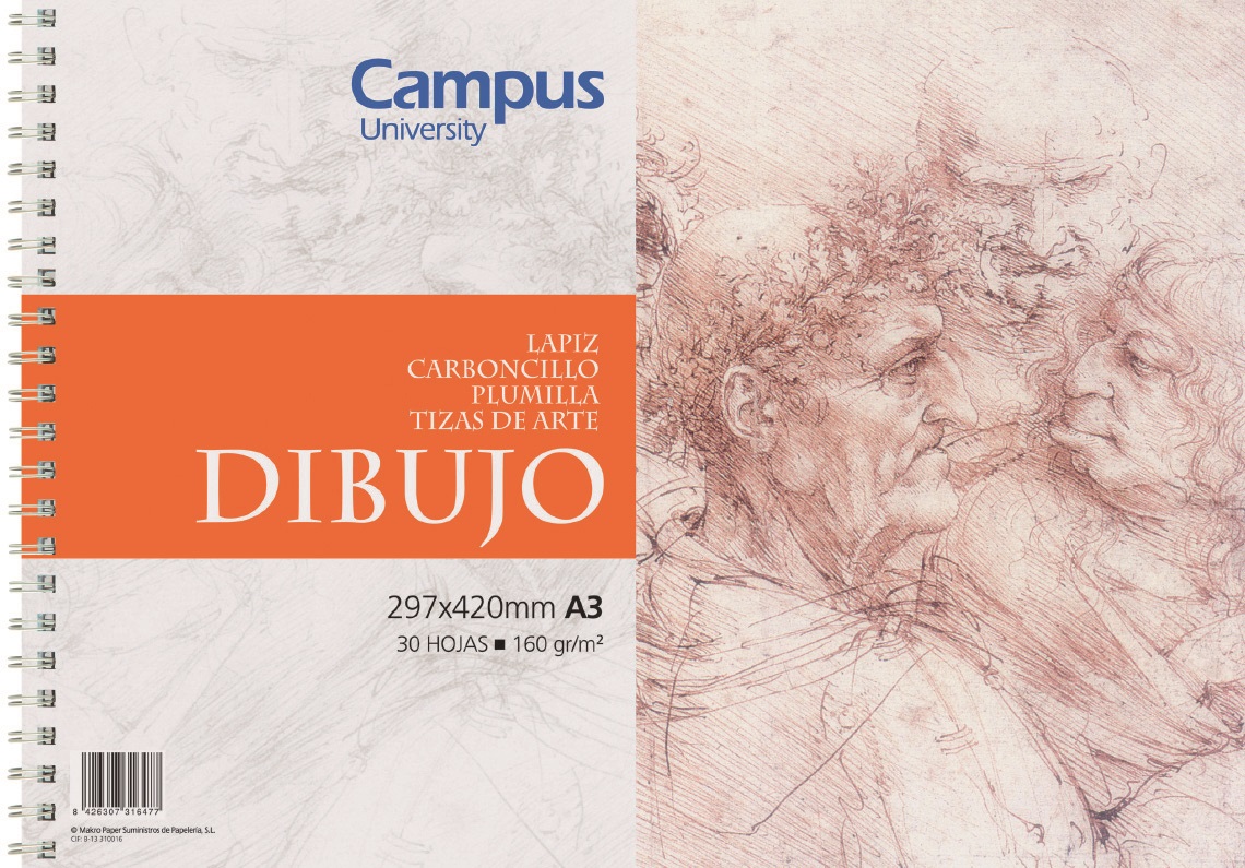 BLOC DIBUJO A3 CAMPUS UNIVERSITY 30h LIS