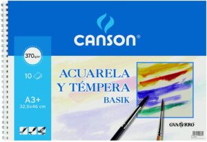 BLOC DIB.ACUARELA CANSON DOBLE Fº BASIK 370gr