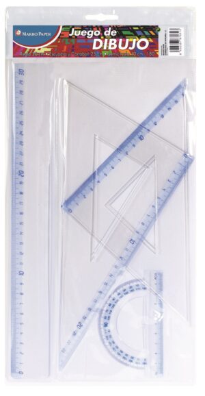 REGLAS-JUEGO 30 Cm.TRANSP. CARTERILLA 4 PZAS.