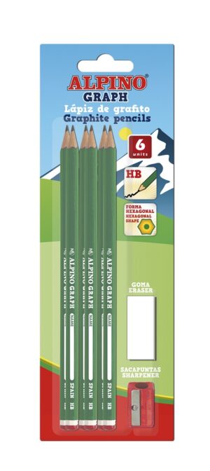 LAPICERO ALPINO BLT/ 6 C/GOM+SAC