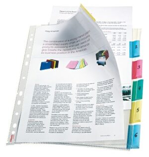 FUNDA MULTITAL.DIN A4 PP CON  6-INDICES B/ 6