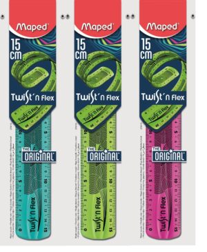 REGLA PLASTICO FLEXIBLE 15 CM.COLORES MAPED