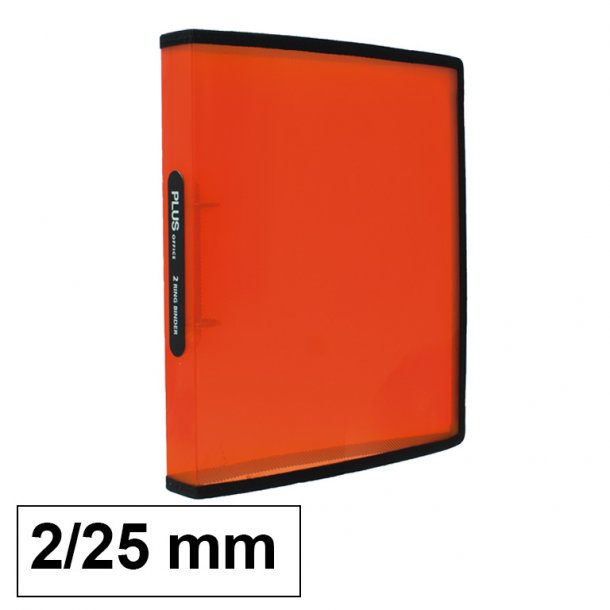 CARPETA PP..A4 2A.25mm PLUS TRANSL.RIBETE NARAN
