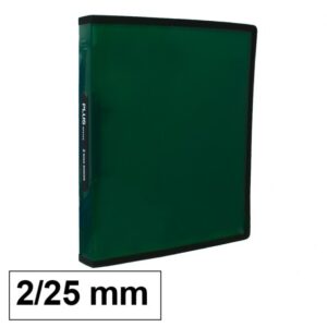 CARPETA PP..A4 2A.25mm PLUS TRANSL.RIBETE VERDE