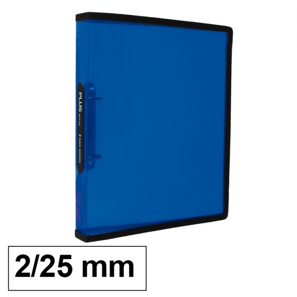 CARPETA PP..A4 2A.25mm PLUS TRANSL.RIBETE AZUL