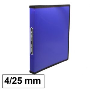 CARPETA PP..A4 4A.25mm PLUS TRANSL.RIBETE AZUL