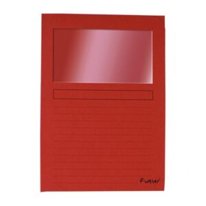 SUBCARPETA A4 VENTANA PTE/ 25 ROJO