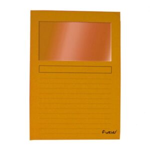 SUBCARPETA A4 VENTANA PTE/ 25 NARANJA