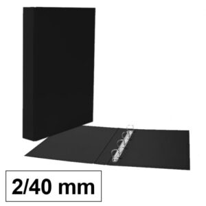 CARPETA PLAS.A.FORR.A4 PLUS 2A/40 NEGRO