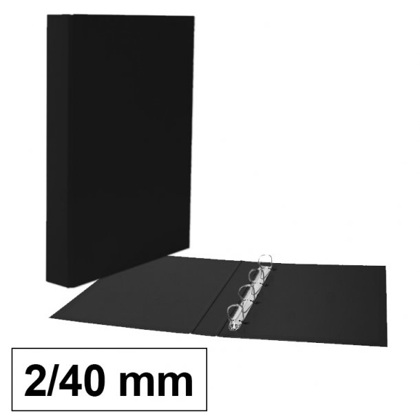 CARPETA PLAS.A.FORR.A4 PLUS 2A/40 NEGRO