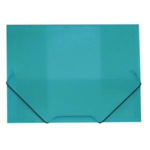 CARPETA PP.TRANSL.RAYADA SOL.A4 TURQUESA