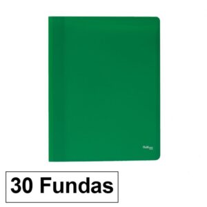 CARPETA FUNDAS A4-30H.35mcs OPACA S/LOMO VERDE