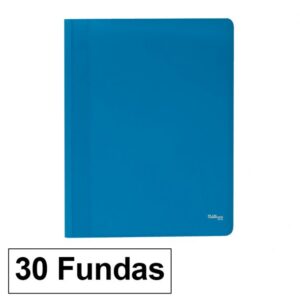 CARPETA FUNDAS A4-30H.35mcs OPACA S/LOMO AZUL