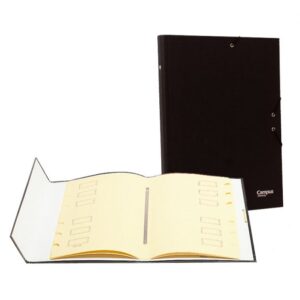 CARPETA CLASIF.12 DEP.FORRADA SOLAPA NEGRO
