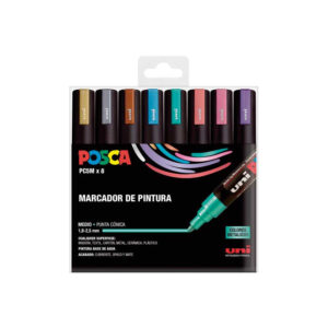ROTULADOR POSCA PC- 5M 1,8/2,5mm. B/8 METALICOS SURTIDOS
