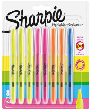 ROTUL.FLUOR SHARPIE BLT/8 SURTIDOS.