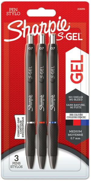 BOLIGRAFO GEL SHARPIE BLIST/3 SURTIDOS