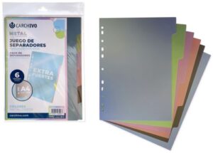 SEPARADOR 6. A4 EXTRA RIGIDO METAL.