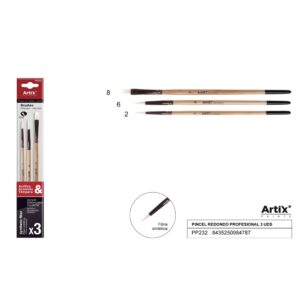 BLISTER/ 3 PINCELES SINT.ARTIX 2/6/8 PP232