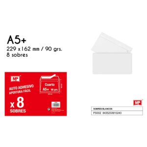 SOBRE 162x229-C5  PTE/ 8 ADH.BCO