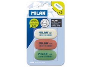 GOMAS BORRAR MILAN BLISTER 3x124