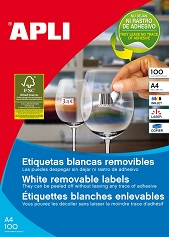 ETIQUETAS A4 APLI REMOVIBLE 64,6X33,8 C/100 - Imagen 2
