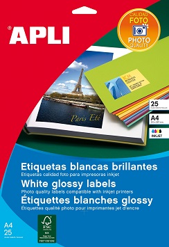 ETIQUETAS A4 APLI PAPEL GLOSSY 199,1X289,1 B/10