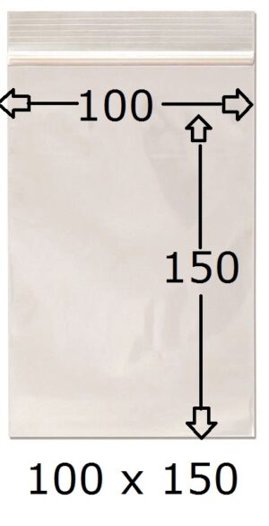 BOLSA PLAST.CIERRE MINIGRIP 100x150  PTE./100