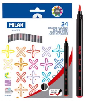 ROTULADOR MILAN PINCEL BRUSH 24 COL.