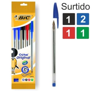 BOLIGRAFO BIC CRISTAL ORIGINAL BOL/ 5 SURT.
