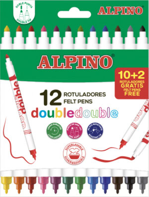 ROTULADOR ALPINO DOBLE PUNTA B/12