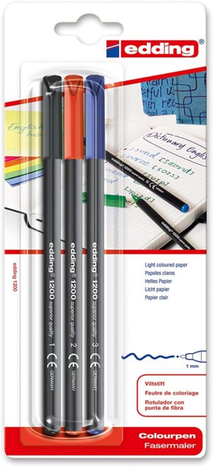 ROTULADOR EDDING Nº1200-BLISTER/3 SURTIDOS