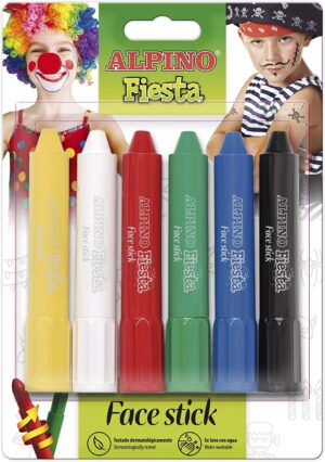 MAQUILLAJE ALPINO BLISTER/6 FIESTA FACE STICK