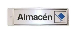 LETRERO ADH.18x6 PLATEADO ALMACEN