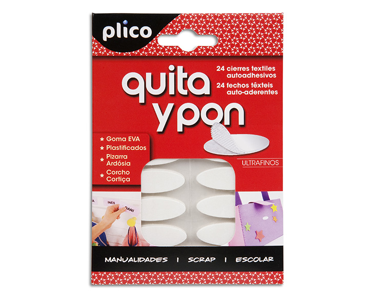 MINI CIERRES TEXTILES ADH.QUITA Y PON PLICO B/24