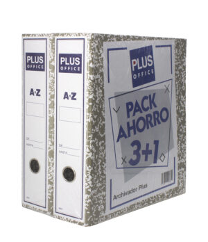 PACK/3+1 ARCHIVADOR PLUS DIN A4 JASP.GRIS
