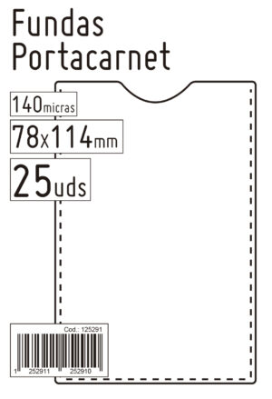 FUNDA PORTACARNET 46003  78x114 PTE/25