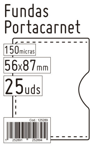 FUNDA PORTACARNET 46001  56 x 87 PTE/25