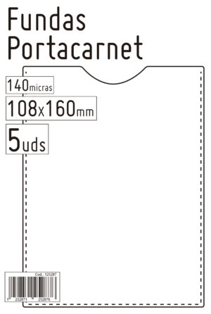 FUNDA PORTACARNET 46007 108x160 PTE/ 5