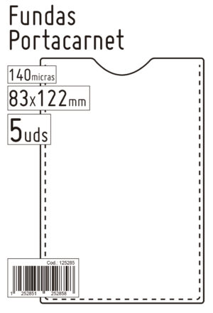 FUNDA PORTACARNET 46004  83x122 PTE/ 5