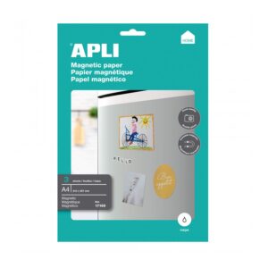 PAPEL IMPRE.MAGNETICO APLI 640gr. A-4 B/ 3h.