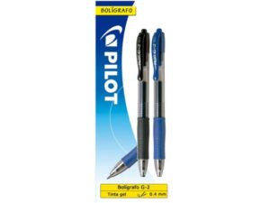 BOLIGRAFO GEL PILOT G-2-BLIST/2 AZU+NEG