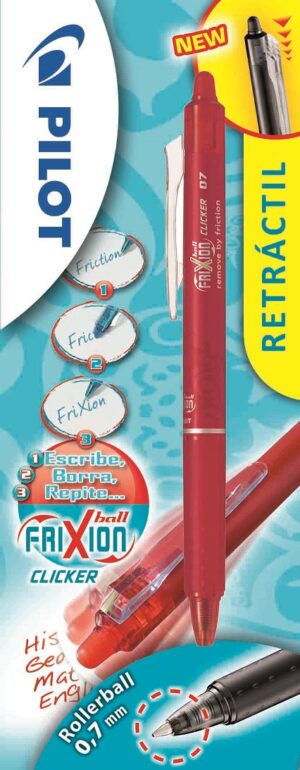 BOLIG.BORRA.FRIXION CLICKER B/1 ROJO