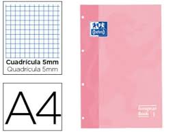 RECAMB.A4 4A.90gr. 80h OXFORD CUADR 5x5 ROS.CL
