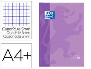 RECAMB.A4 4A.90gr. 80h OXFORD CUADR 5x5 LILA