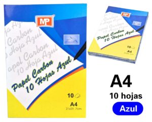 PAPEL CARBON PTE/ 10 MP AZUL