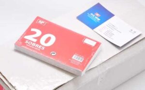 SOBRE  70x105-TARJETA VISITA B/ 20 BLANCO