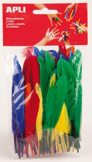 PLUMAS COLORES SURTIDOS B/100