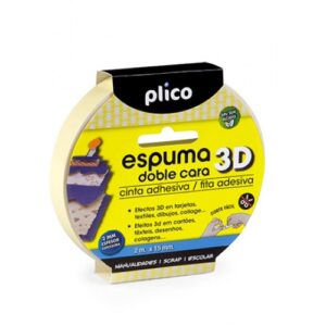CINTA ADH.DOBLE CARA ESPUMADA PLICO 3D 2x15